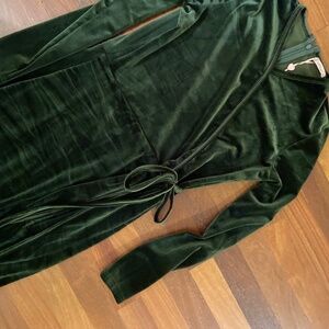 Wrap velvet dress